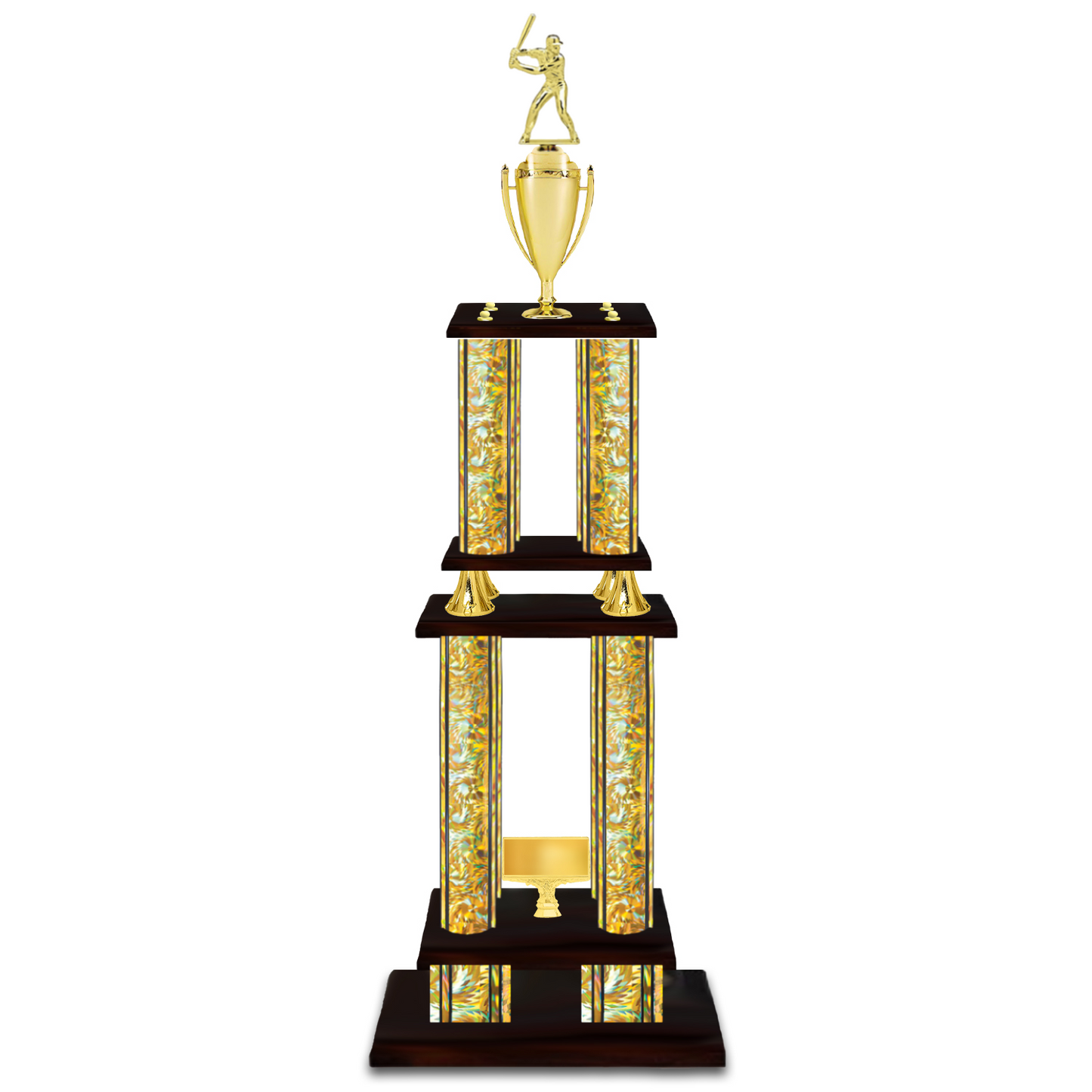Personalised 4 Column Softball Trophy / Award 52" – 56" Custom Figurines & Plate