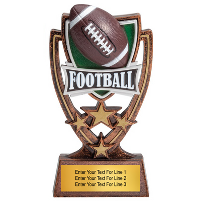 Football Trophy – 6" Football Theme Plastic Sculpture for Clubs, Schools & Participation