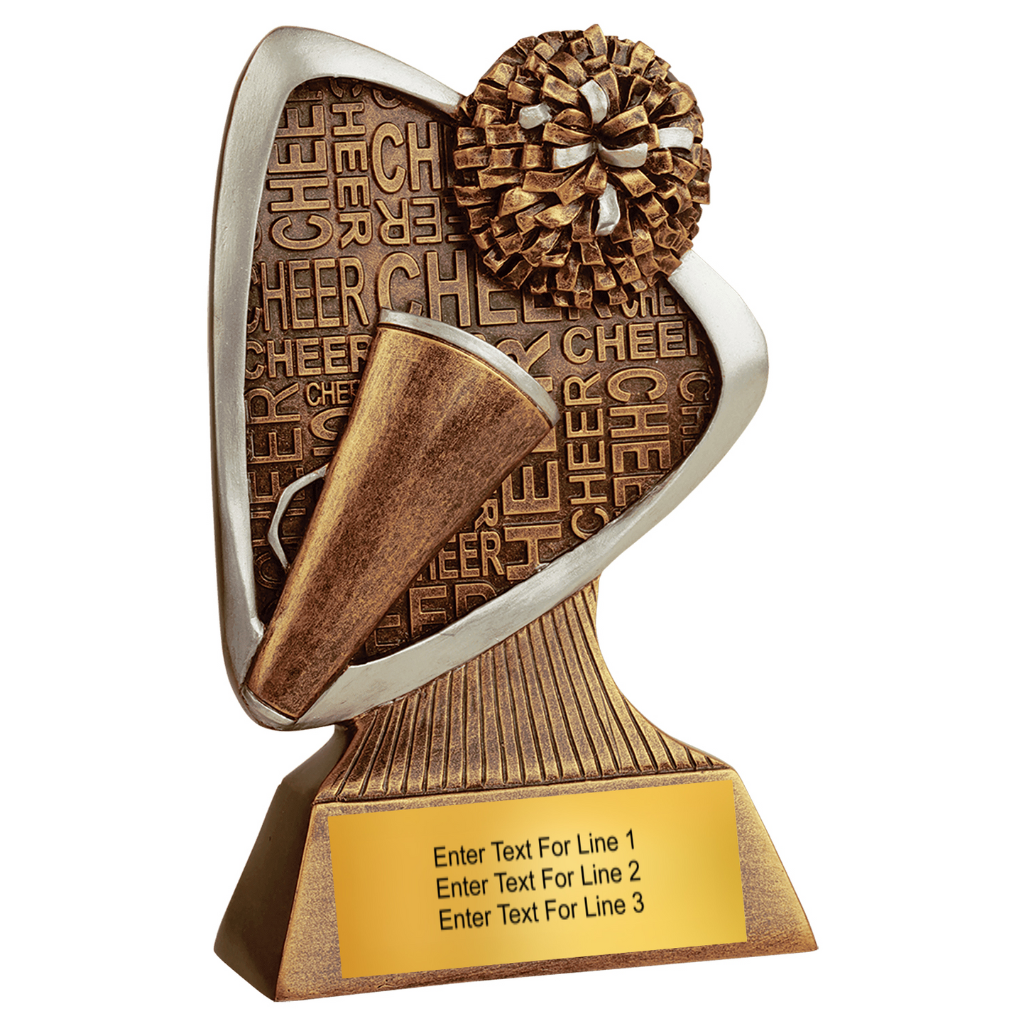Cheerleading Trophy – 5.5″ Triad Resin Cheerleading Award for Players & Teams