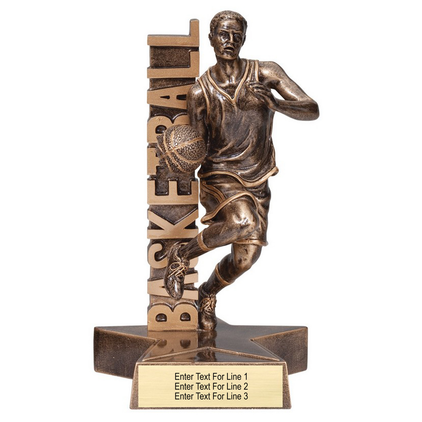 Basketball Trophy – Action Pose Basketball Award Male (2 Sizes)
