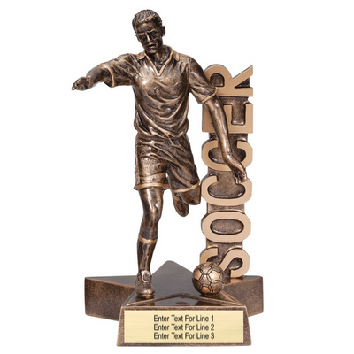 Soccer Trophy – Action Pose Soccer Award Female (2 Sizes)