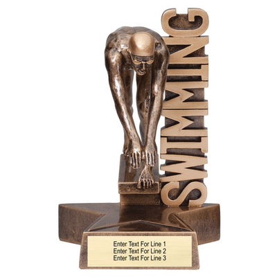 Swimming Trophy – Action Pose Swimming Award Female (2 Sizes)