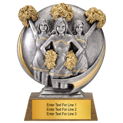 5" Resin Cheerleading Award for Individual Recognition - Female