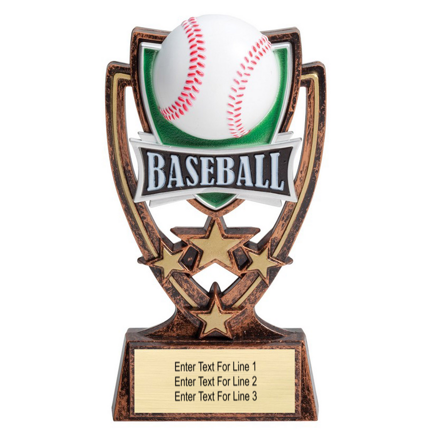 Baseball Trophy – 6" Baseball Theme Plastic Sculpture for Clubs, Schools & Participation