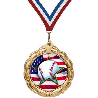 2 3/4" Value Series Baseball  Mylar Medal