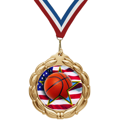 2 3/4" Value Series Basketball Mylar Medal
