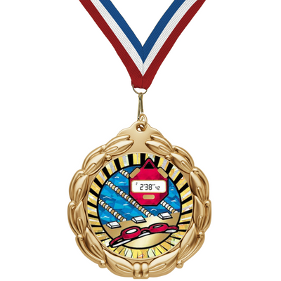 2 3/4" Value Series Swimming Mylar Medal