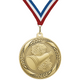 2.25" Laurel Wreath Cheerleading Medal – Gold  with 30 Ribbon Options