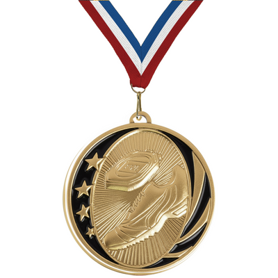 MidNite Star Track & Field Medal – Gold, Silver & Bronze with 40 Ribbon Options
