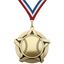 2.25" Baseball Star Medal – Gold, Silver & Bronze with 30 Ribbon Options
