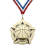 2.25" Basketball Star Medal – Gold, Silver & Bronze with 30 Ribbon Options
