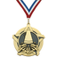 2.25" Cheerleading Star Medal – Gold, Silver & Bronze with 30 Ribbon Options