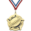 2.25" Football Star Medal – Gold, Silver & Bronze with 30 Ribbon Options