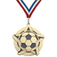 2.25" Soccer Star Medal – Gold, Silver & Bronze with 30 Ribbon Options