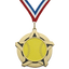 2.25" Softball Star Medal – Gold, Silver & Bronze with 30 Ribbon Options