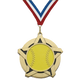 2.25" Softball Star Medal – Gold, Silver & Bronze with 30 Ribbon Options