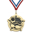 2.25" Swimming Star Medal – Gold, Silver & Bronze with 30 Ribbon Options