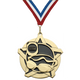 2.25" Swimming Star Medal – Gold, Silver & Bronze with 30 Ribbon Options