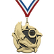 2.25" Track & Field Star Medal – Gold, Silver & Bronze with 30 Ribbon Options