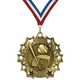 2.25" 10 Star Baseball Medal – Gold, Silver & Bronze with 30 Ribbon Options