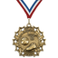 2.25" 10 Star Basketball Medal – Gold, Silver & Bronze with 30 Ribbon Options