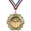 2.25" 10 Star Bowling Medal – Gold, Silver & Bronze with 30 Ribbon Options