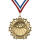 2.25" 10 Star Bowling Medal – Gold, Silver & Bronze with 30 Ribbon Options