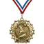 2.25" 10 Star Cheerleading Medal – Gold, Silver & Bronze with 30 Ribbon Options
