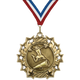 2.25" 10 Star Cheerleading Medal – Gold, Silver & Bronze with 30 Ribbon Options
