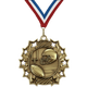 2.25" 10 Star Football Medal – Gold, Silver & Bronze with 30 Ribbon Options