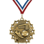 2.25" 10 Star Soccer Medal – Gold, Silver & Bronze with 30 Ribbon Options