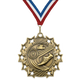 2.25" 10 Star Track & Field Medal – Gold, Silver & Bronze with 30 Ribbon Options