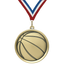 2.25" Basketball Mega Medal – Gold, Silver & Bronze with 30 Ribbon Options