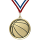 2.25" Basketball Mega Medal – Gold, Silver & Bronze with 30 Ribbon Options