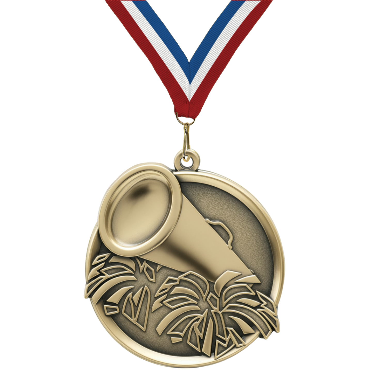 2.25" Cheerleading Mega Medal – Gold, Silver & Bronze with 30 Ribbon Options