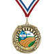 2.75" Swirling Star Track & Field Medal– Gold, Silver & Bronze with 30 Ribbon Options