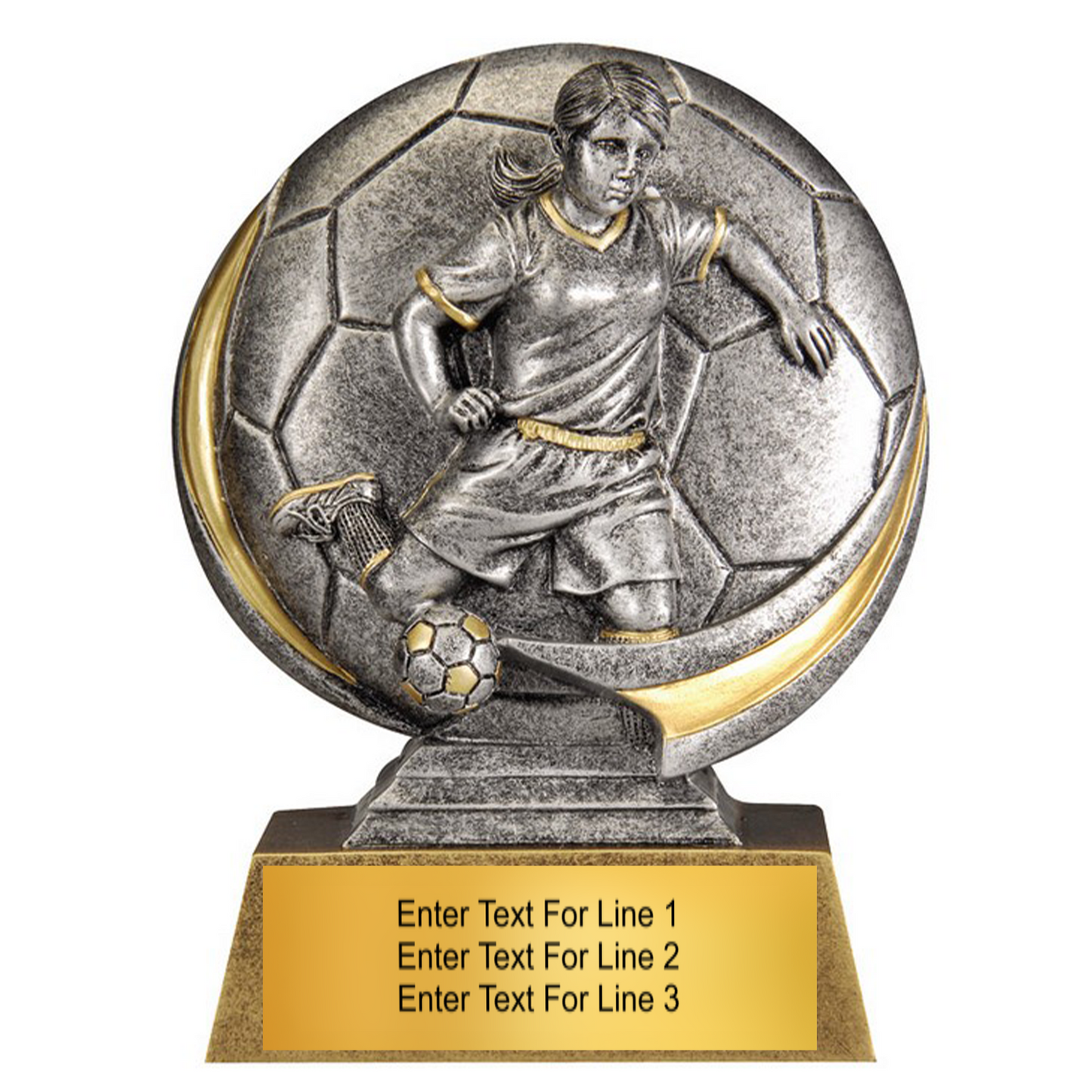 Soccer Player Trophy – 5" Resin Soccer Award for Individual Recognition - Female
