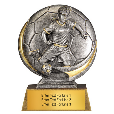 Soccer Player Trophy – 5" Resin Soccer Award for Individual Recognition - Female