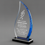 With Our Greatest Appreciation - Blue Flame  Acrylic Award 9"