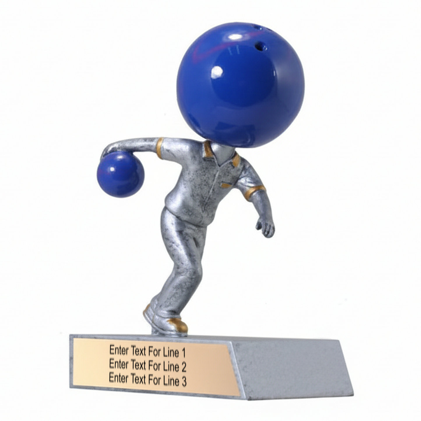 Bowling Trophy - 5.5" Bowling Bobble Head Resin Trophy