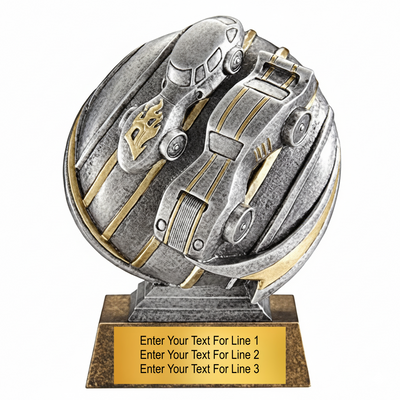 5" 3D Resin Pinewood Derby Trophy