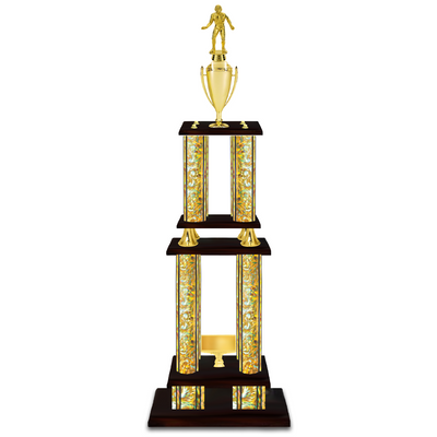 Personalised 4 Column Wrestling Trophy / Award 52" – 56" Custom Figurines & Plate