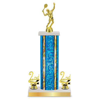 Personalized Tennis Column Trophy / Award 12"– 15" Custom Figurine & Plate