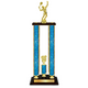 Personalized 4 Column Tennis Trophy / Award 34" – 38" Custom Figurines & Plate