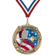 2.75" Swirling Star Tennis Medal– Gold, Silver & Bronze with 30 Ribbon Options
