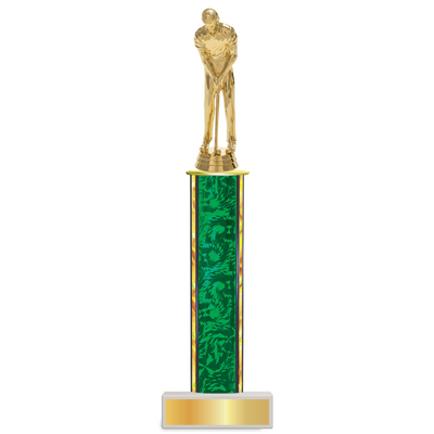 Personalised Golf Column Trophy / Award 9 3/4"– 12 3/4" Custom Figurine & Plate