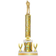 Personalized Golf Column Trophy / Award 15"– 18" Custom Figurines & Plate