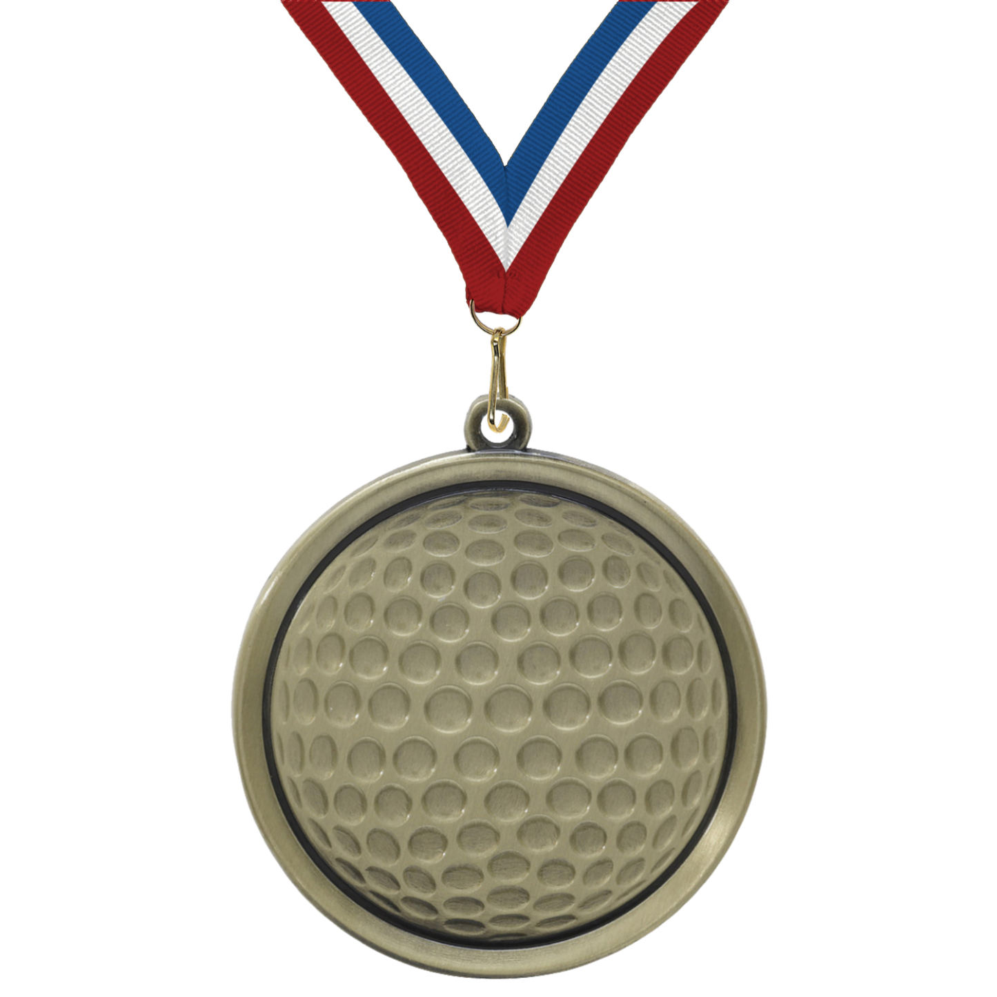 2.25" Golf Mega Medal – Gold, Silver & Bronze with 30 Ribbon Options
