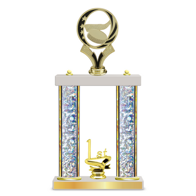 Personalised 2 x Column Ice Hockey Trophy / Award 13 1/2" – 16 1/2" Custom Figurines & Plate