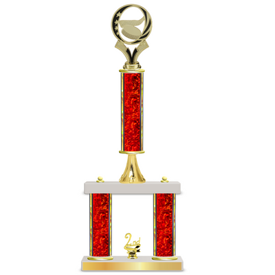 Personalised 3 Column Ice Hockey Trophy / Award 18" – 21" Custom Figurines & Plate